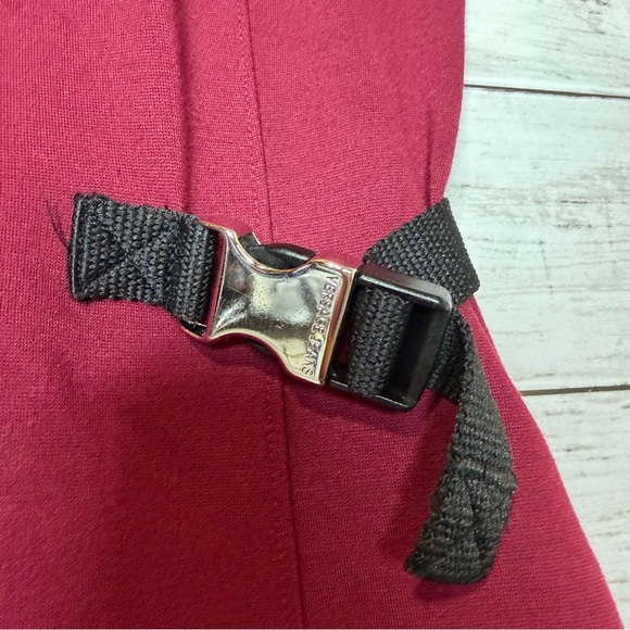 Versace Jeans Red Sleeveless Buckle Bodycon Dress Size 6 / IT 42 - Picture 3 of 8